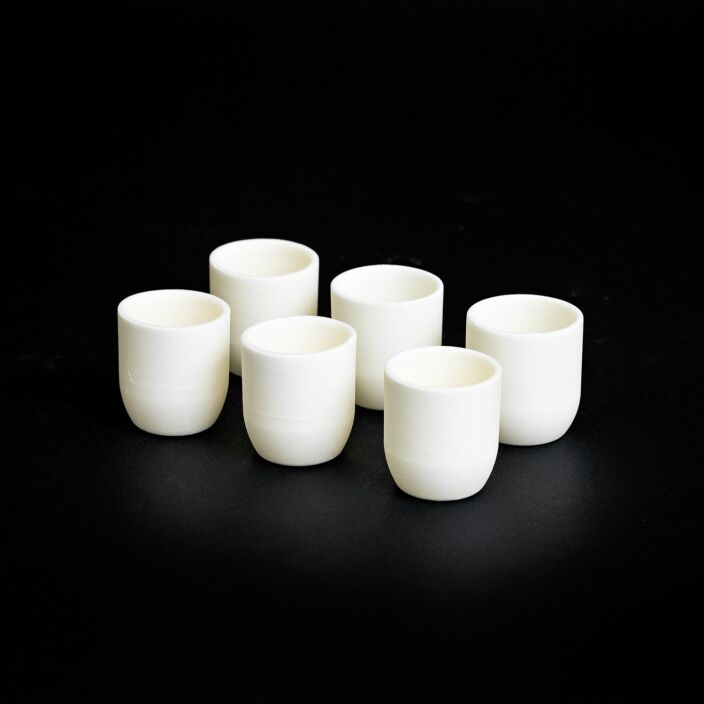 CL10 Classic Crucible in Alumina, Boron Nitride, MGO, Zirconia or ZTA.