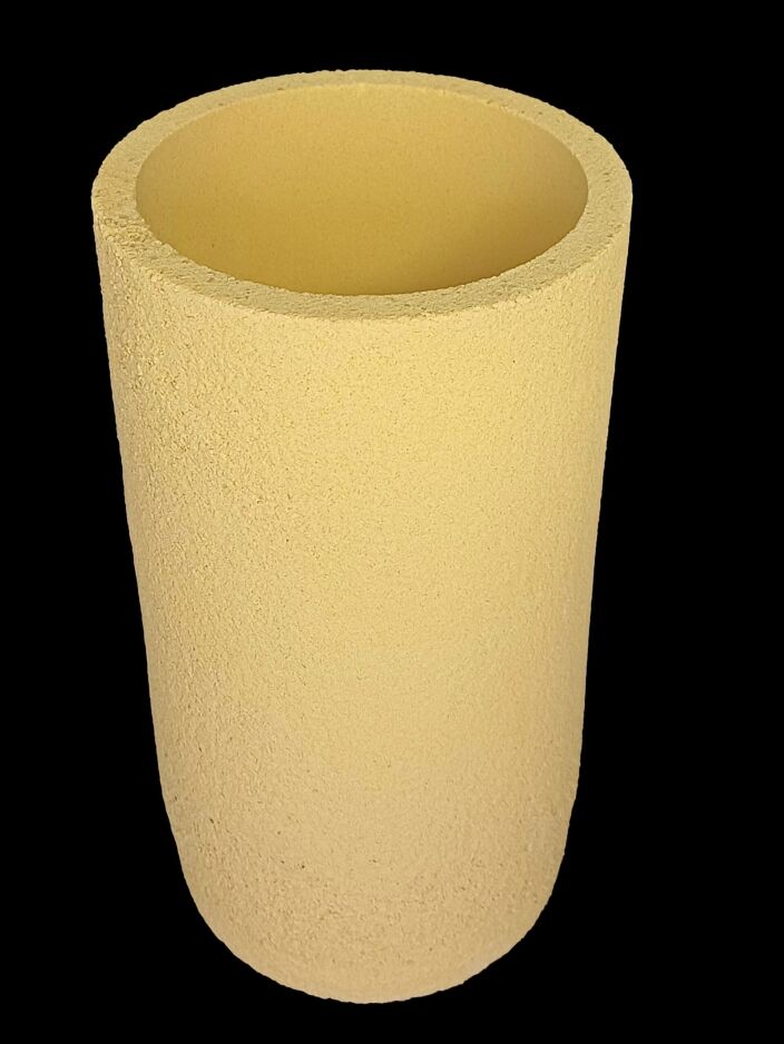 CCP115T-195Z Cylindrical Zirconia Refractory Crucible