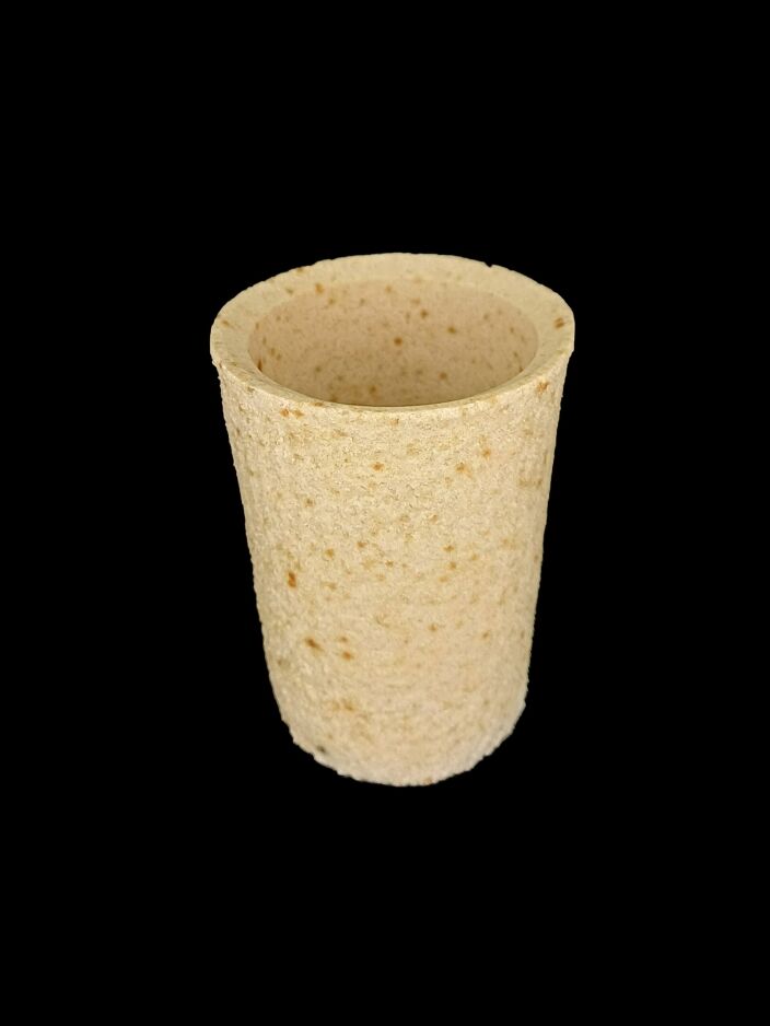 TWP43-214M Tapered Wall Magnesium Oxide Refractory Crucible